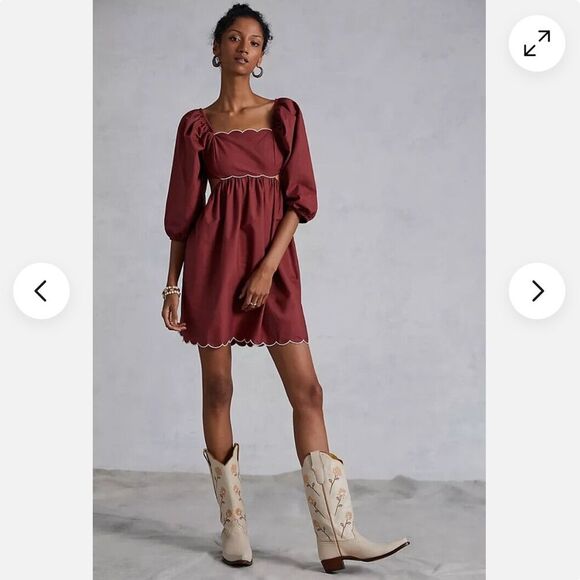 Anthropologie Dresses & Skirts - Anthropologie Forever That Girl Scalloped Mini Dress